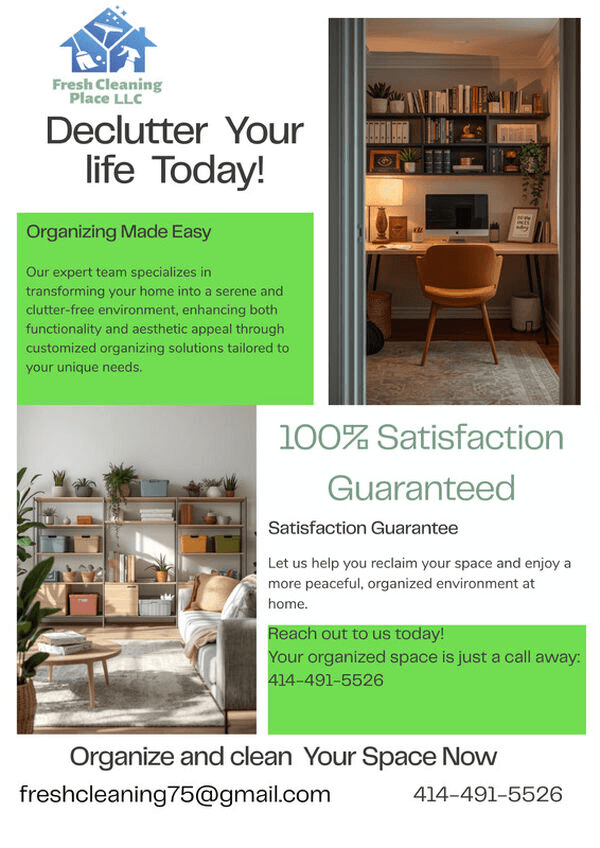 Home organizing services by Fresh Cleaning Place