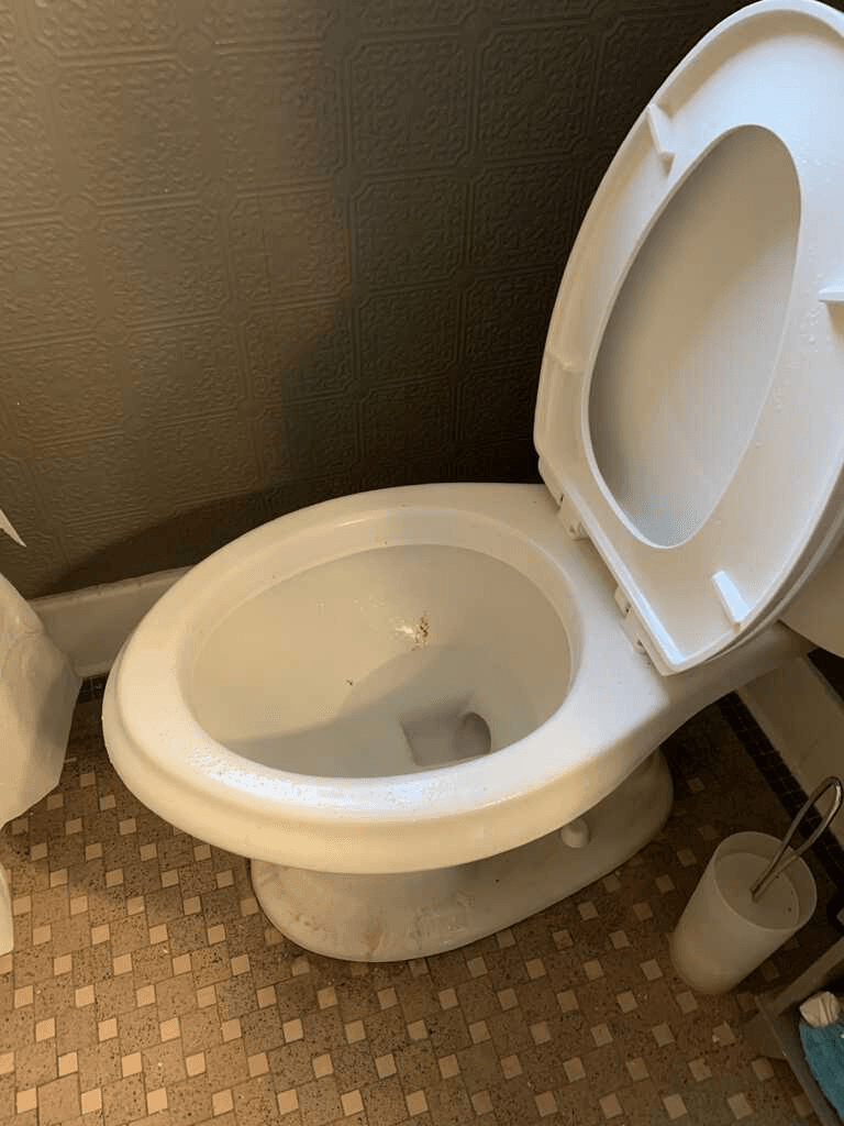 Dirty bathroom before house cleaning